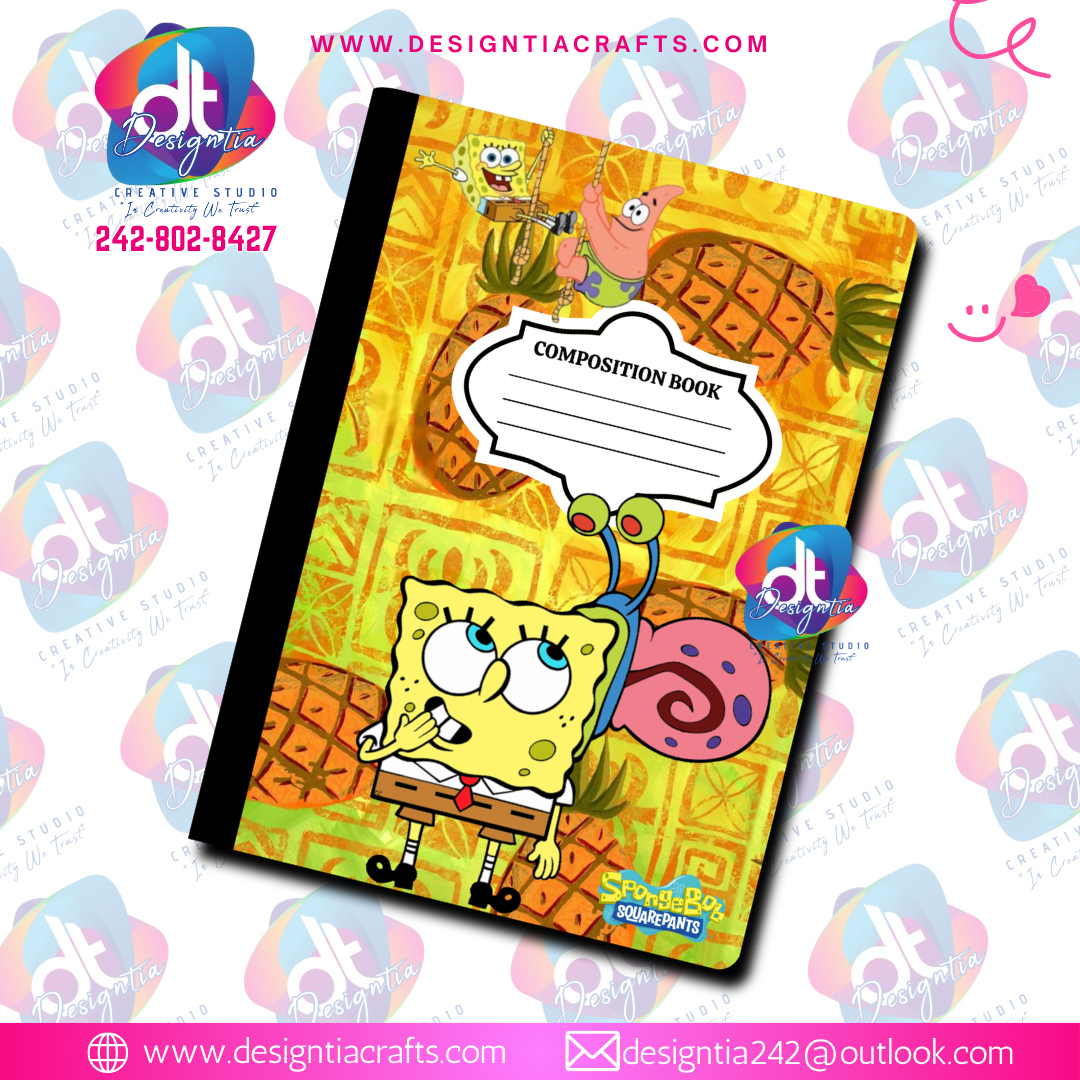 SPONGEBOB CUSTOMIZED BOOK COVERS