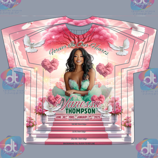 PINK 3D PRINT MEMORIAL SHIRT