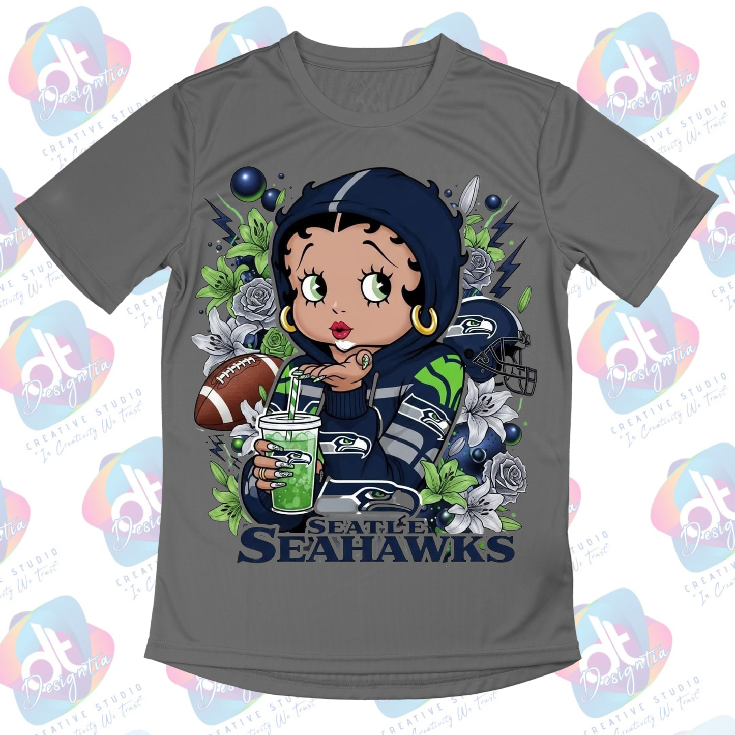 SEAHAWKS GRY COTTON TEE