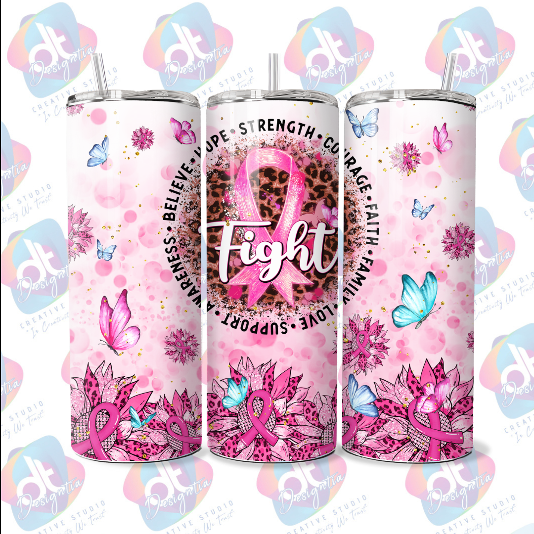 20oz FIGHT BREAST CANCER TUMBLER