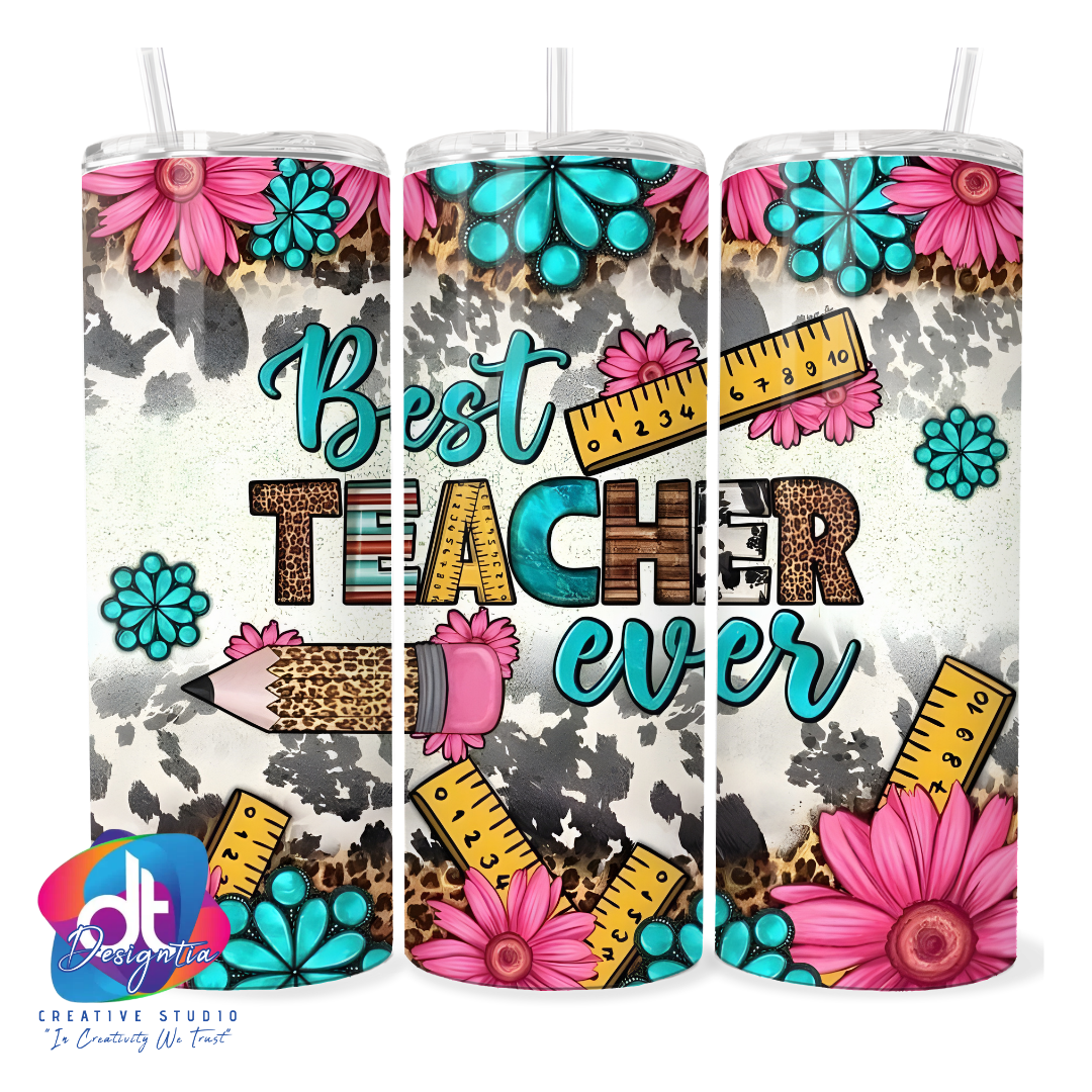 BEST TEACHER EVER 20oz STAINLESS STEEL TUMBLER