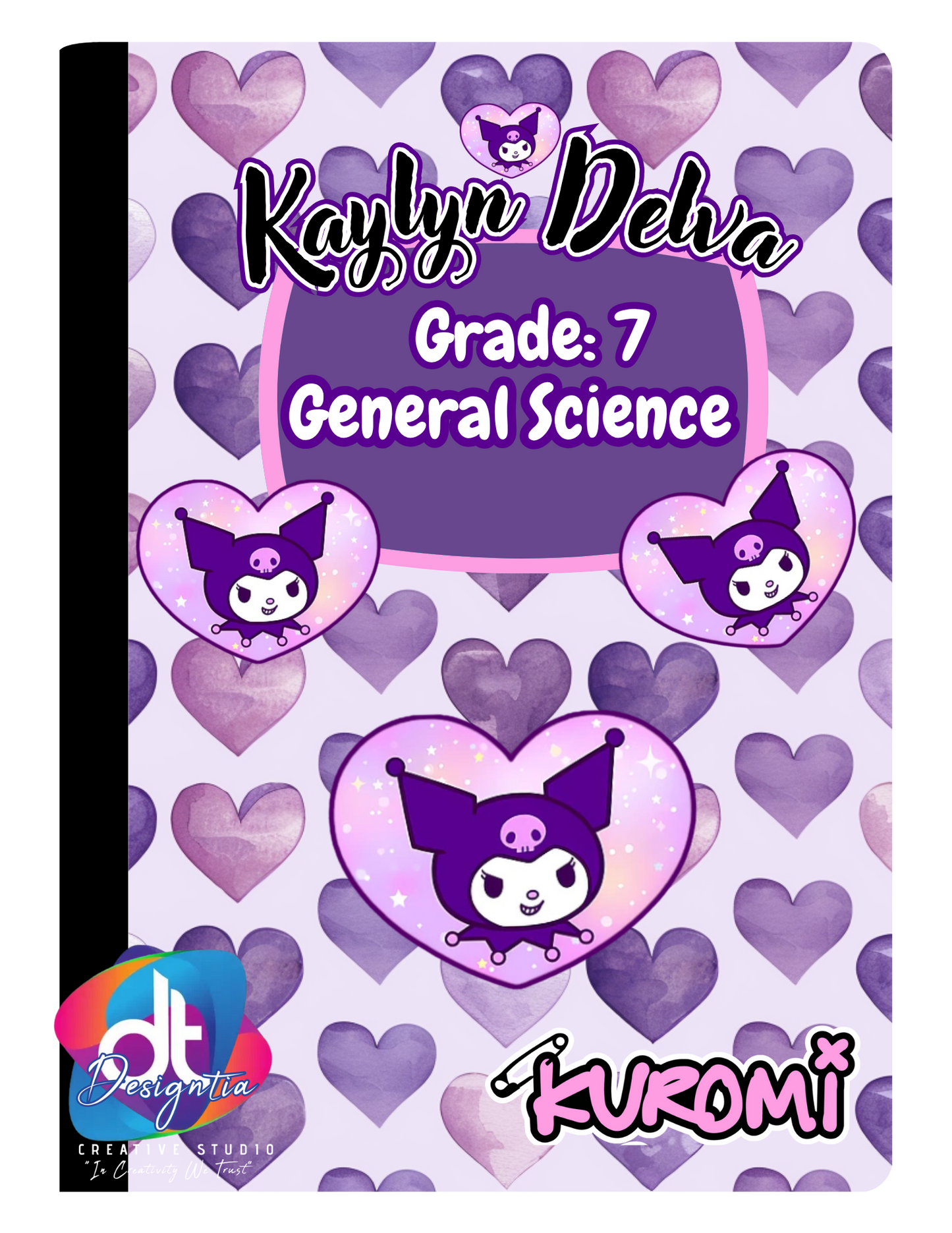 KUROMI CUSTOMIZED BOOK COVERS