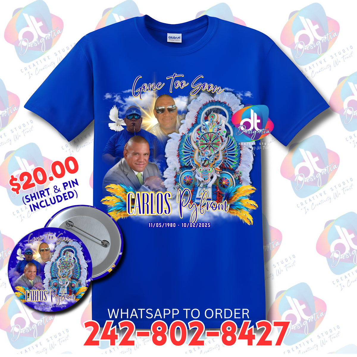 CARLOS PYFROM MEMORIAL TEE & PIN