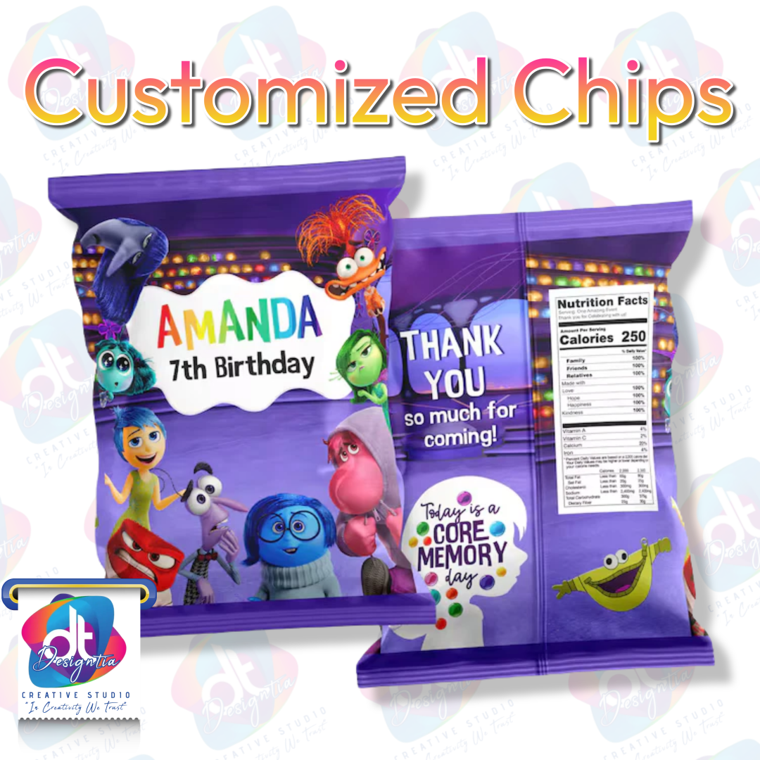 CUSTOMIZED CHIP BAGS FILLED
