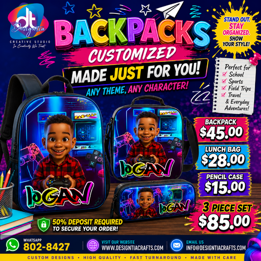CUSTOMIZED BACKPACK & LUNCH BAG