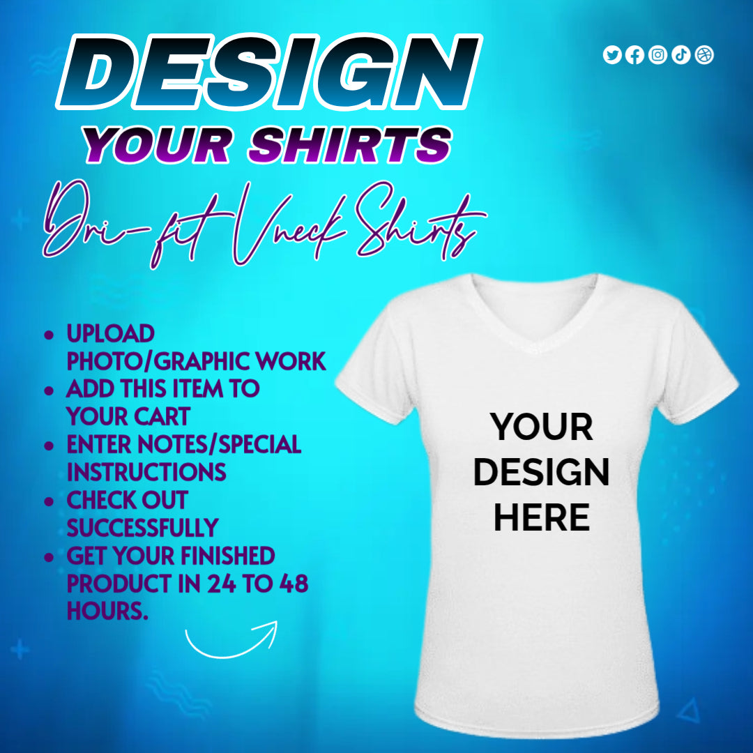 LADIES VNECK DRI-FIT TEE