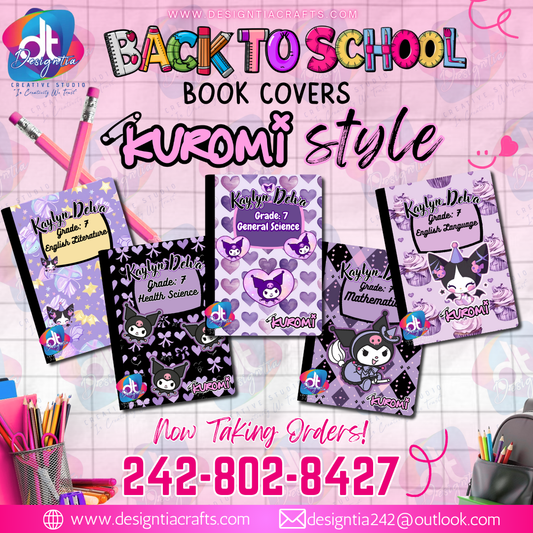 KUROMI CUSTOMIZED BOOK COVERS