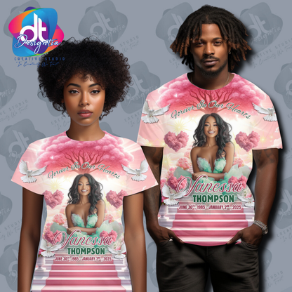 PINK 3D PRINT MEMORIAL SHIRT