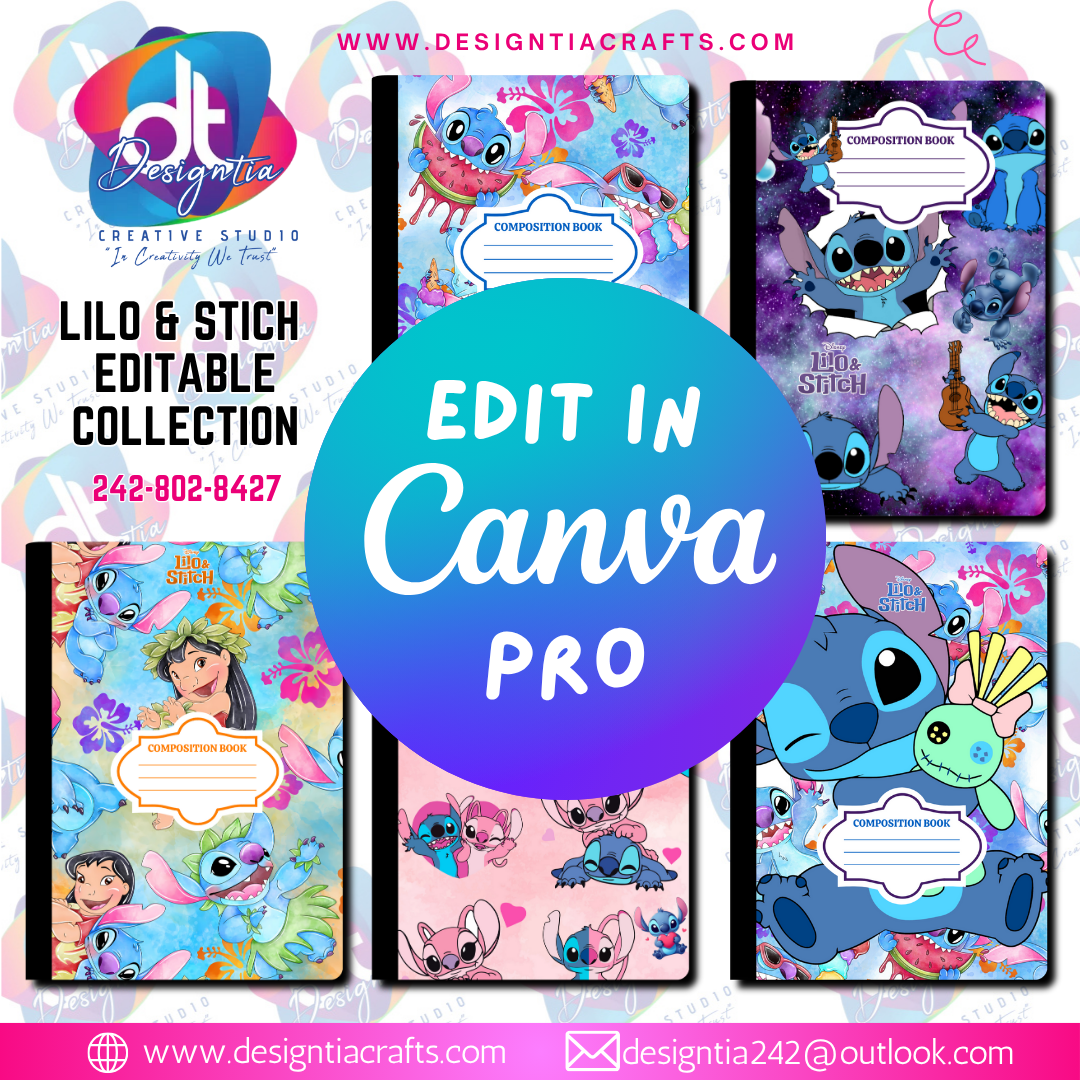 LILO & STITCH EDITABLE BOOK COVER COLLECTION