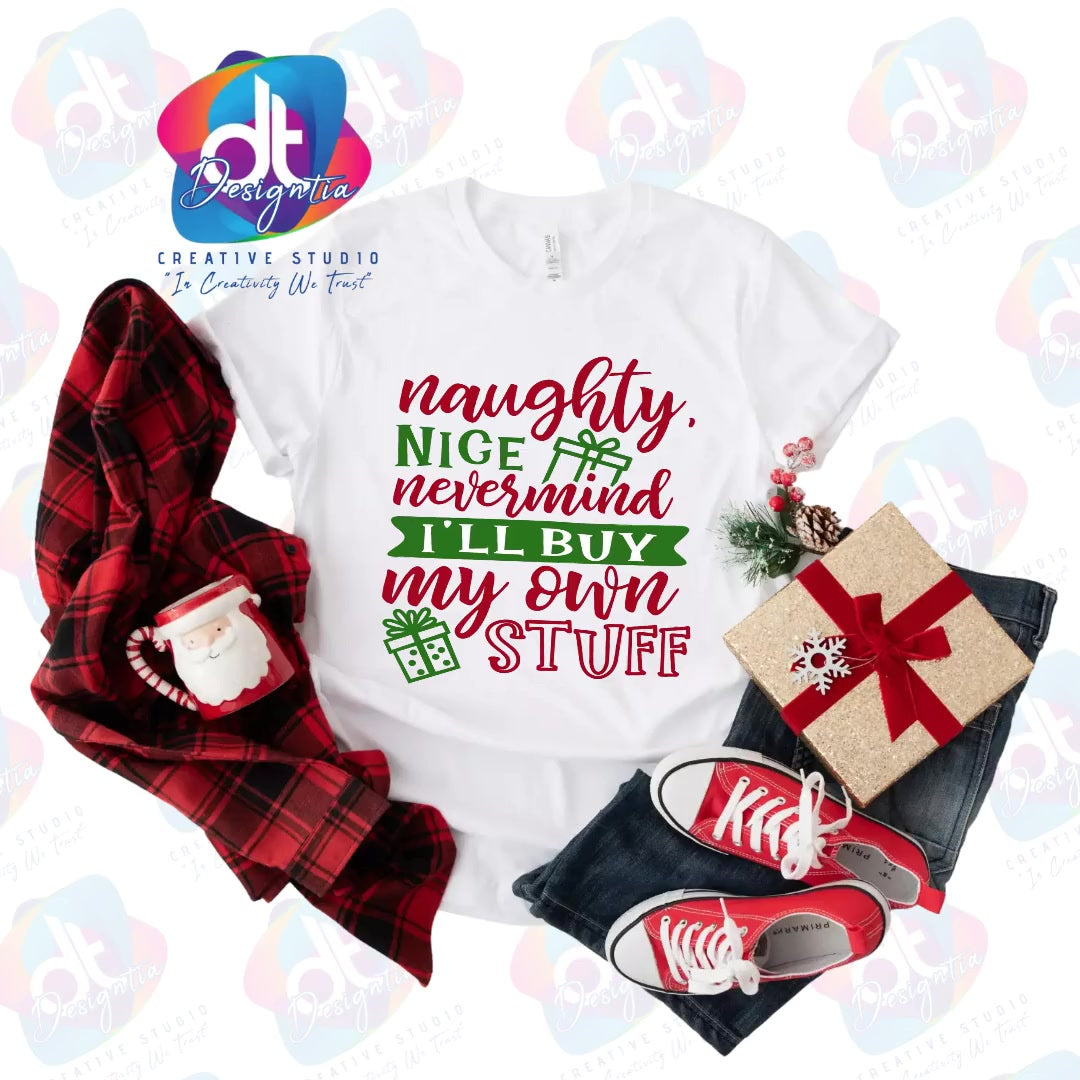 NAUGHTY OR NICE XMAS TEE