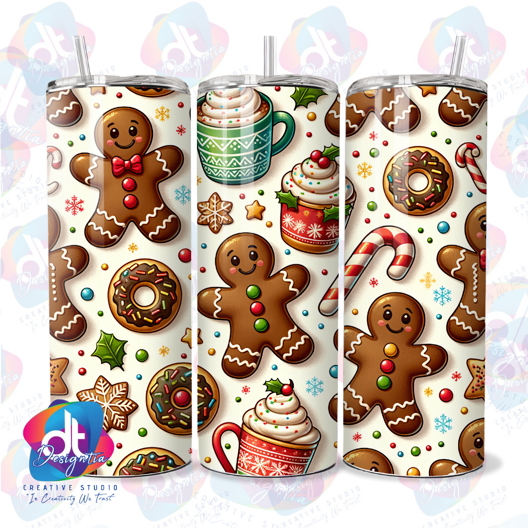 FESTIVE GINGERBREAD MAN 20oz TUMBLER