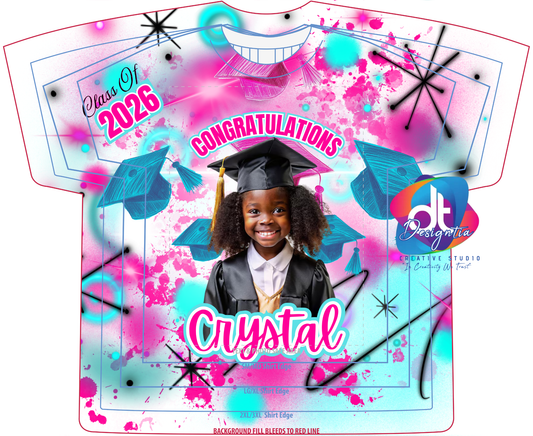 3D AIRBRUSH STYLE GRAD SHIRT