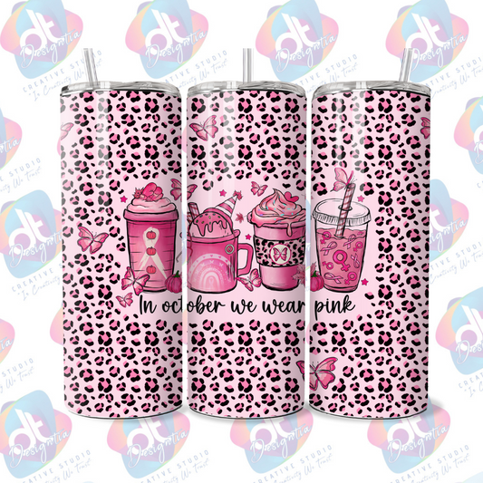 20oz LEOPARD BREAST CANCER TUMBLER