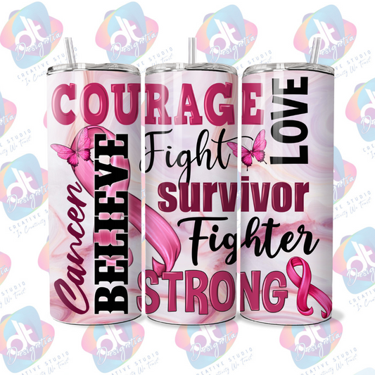 20oz BREAST CANCER TUMBLER