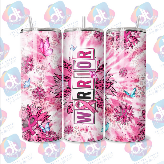 20oz WARRIOR BREAST CANCER TUMBLER