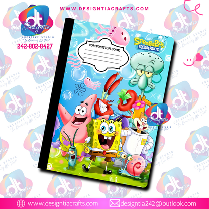 SPONGEBOB CUSTOMIZED BOOK COVERS