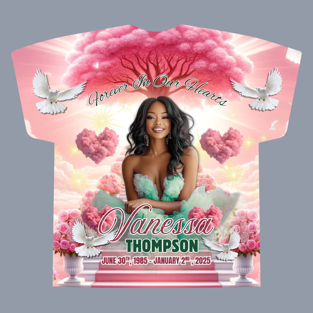PINK 3D PRINT MEMORIAL SHIRT