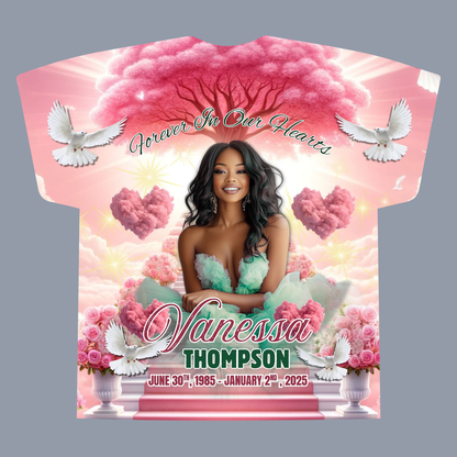PINK 3D PRINT MEMORIAL SHIRT