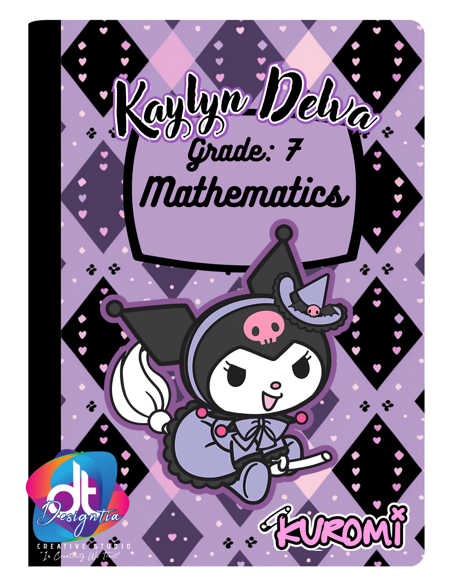 KUROMI CUSTOMIZED BOOK COVERS