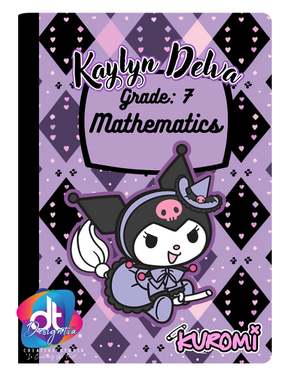 KUROMI CUSTOMIZED BOOK COVERS