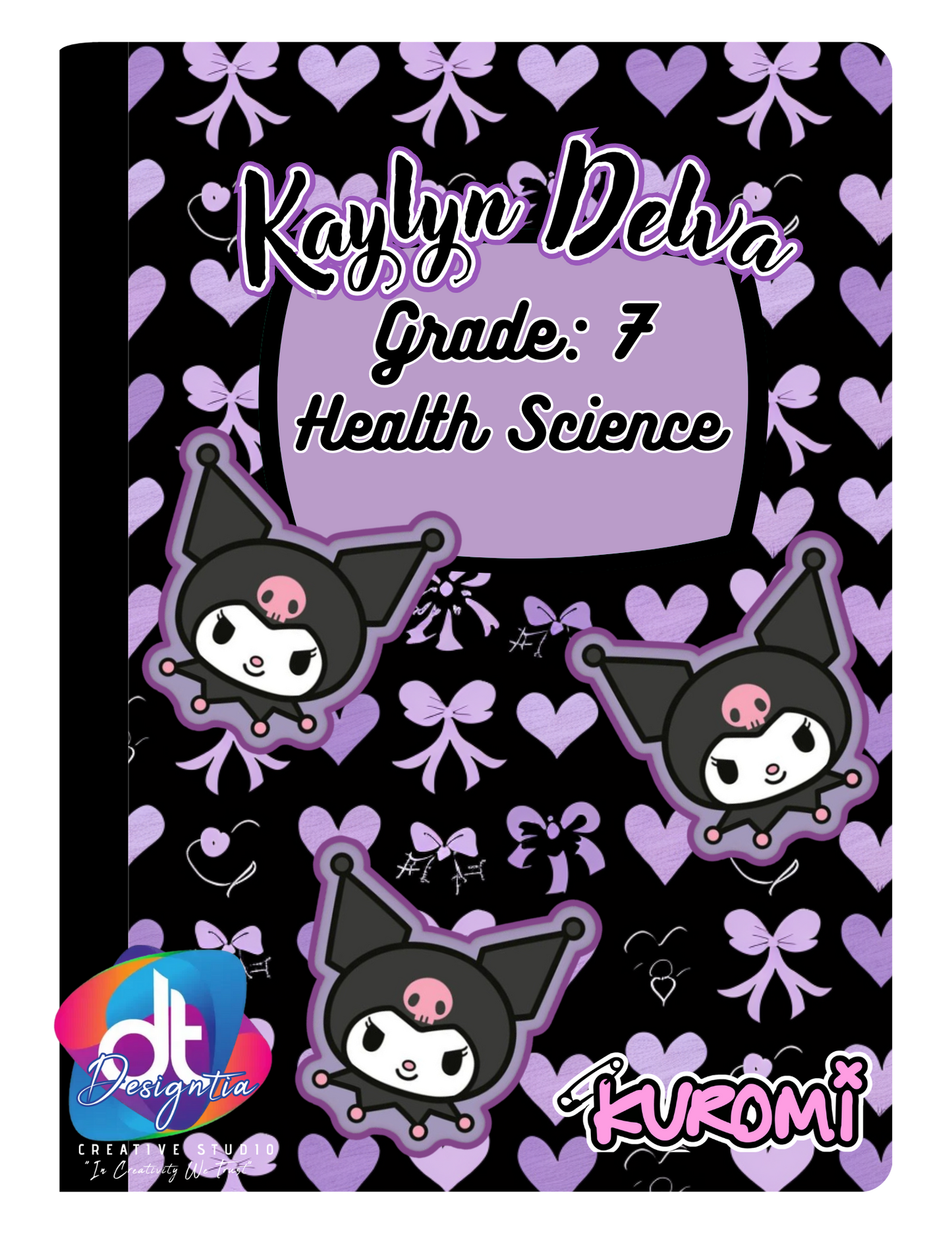 KUROMI CUSTOMIZED BOOK COVERS
