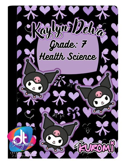 KUROMI CUSTOMIZED BOOK COVERS