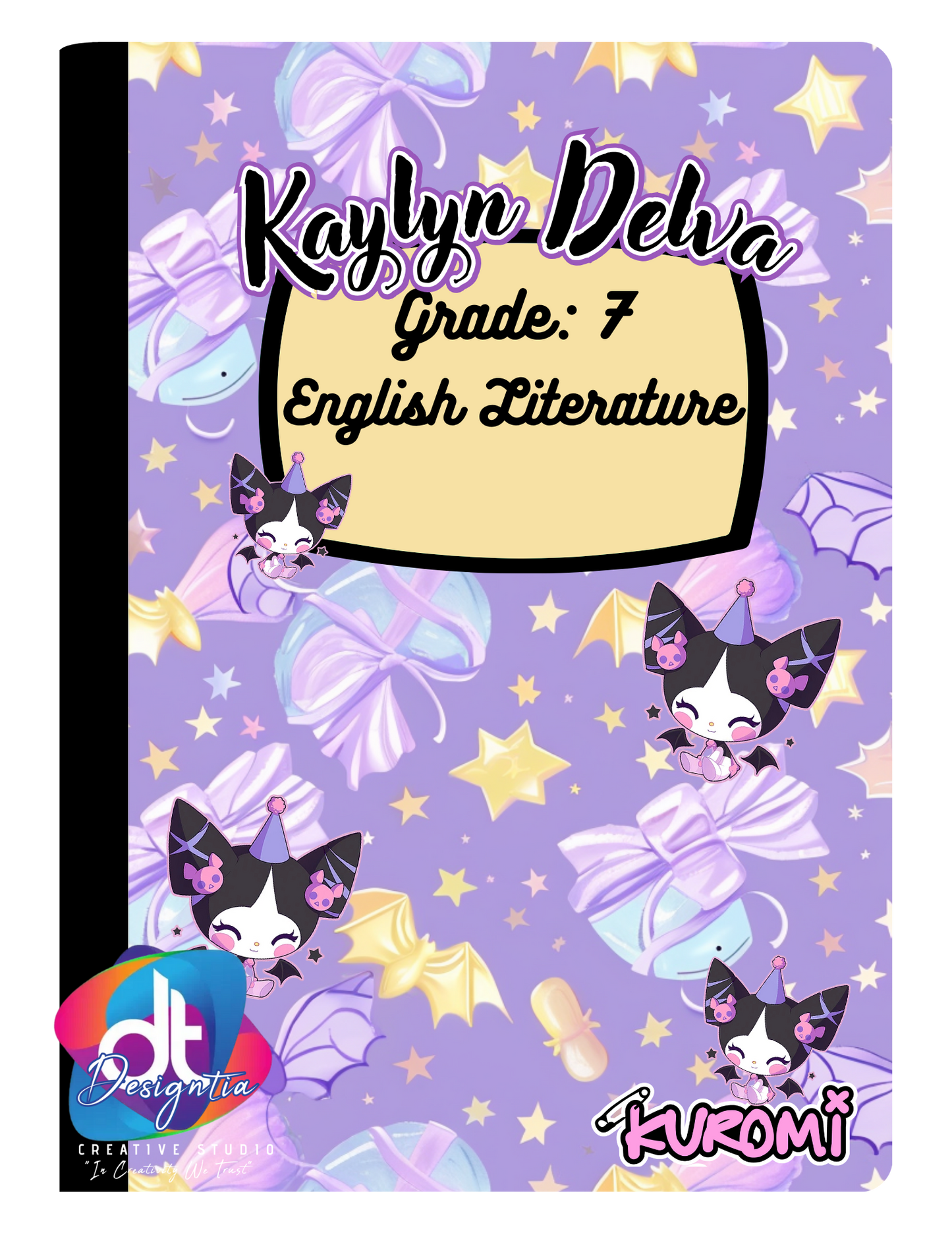 KUROMI CUSTOMIZED BOOK COVERS
