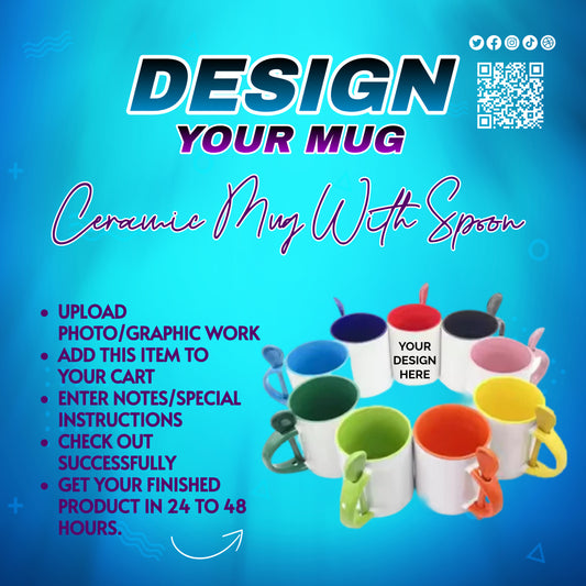 SUB CERAMIC MUG WITH SPOON