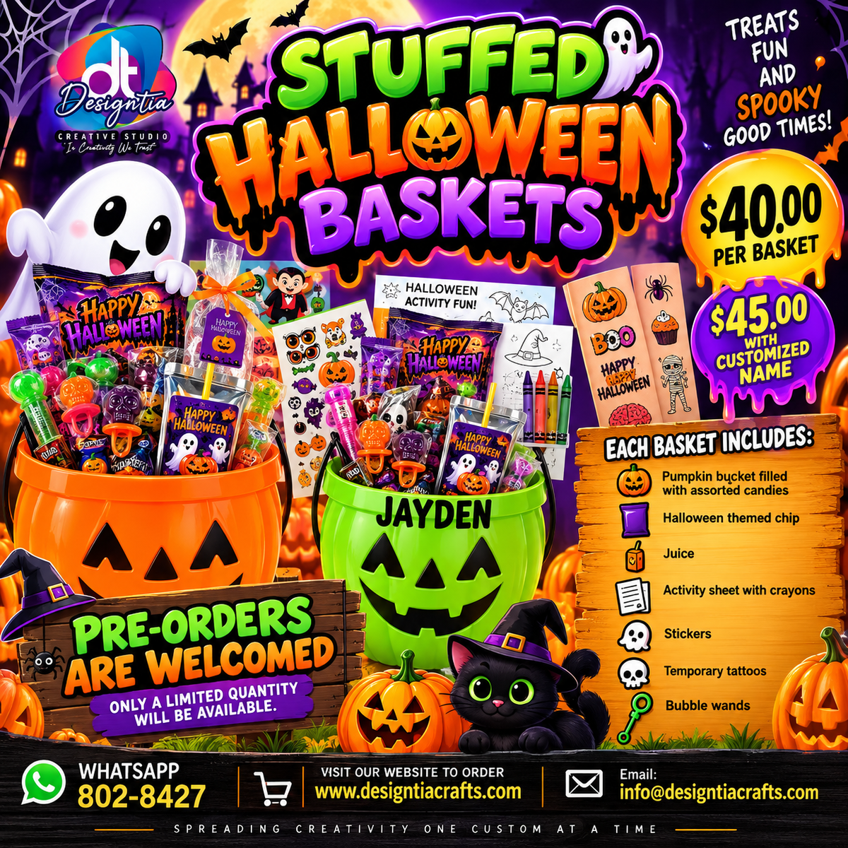 STUFFED HALLOWEEN BASKET