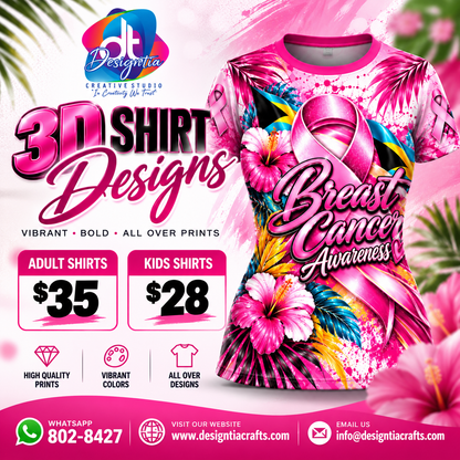 BREAST CANCER 3D SUBLIMATION TEE