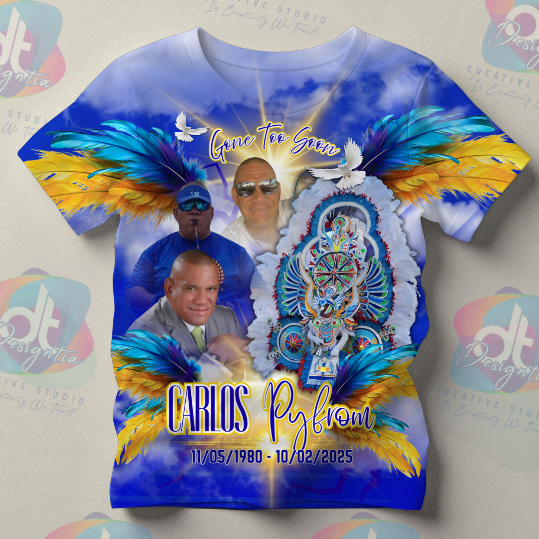 3D PRINT MEMORIAL SHIRT - CARLOS PYFROM