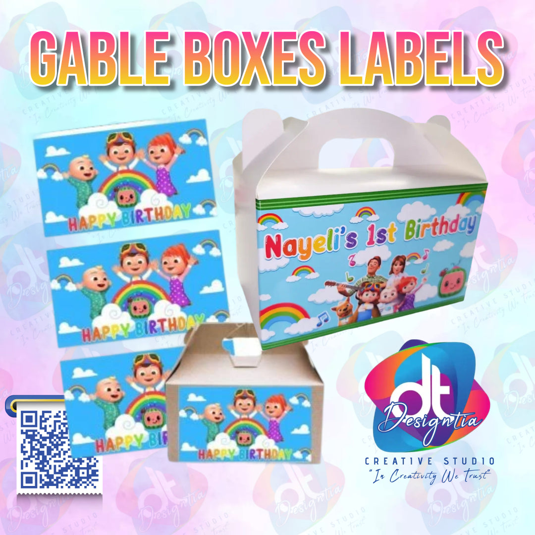 GABLE BOX LABELS – DESIGNTIA CREATIVE STUDIO
