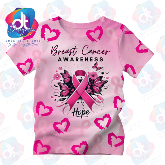 3D HOPE BREAST CANCER TEE