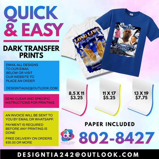 DARK TRANSFER PRINTS