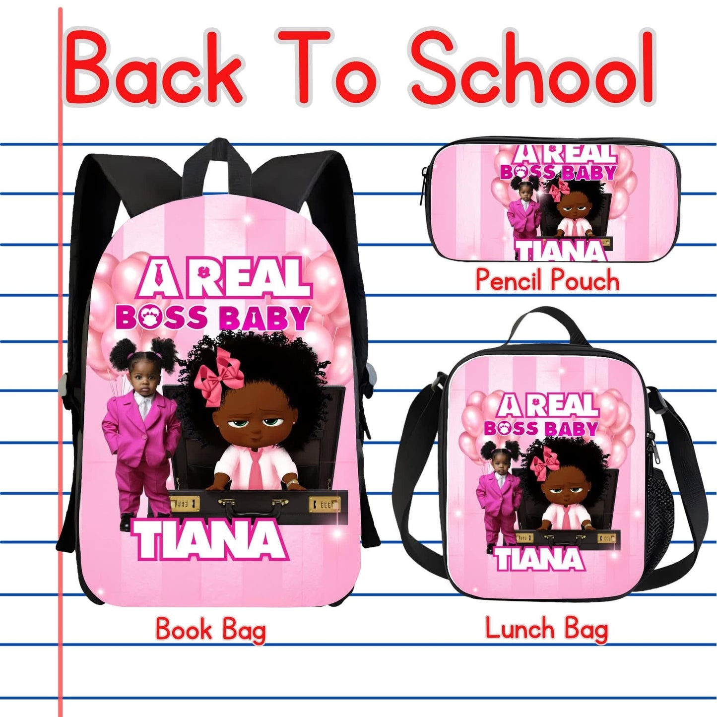 CUSTOMIZED BACKPACK & LUNCH BAG