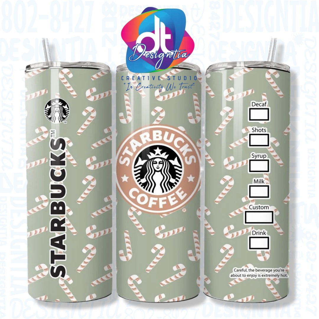 20OZ CANDY CANE STARBUCKS TUMBLER