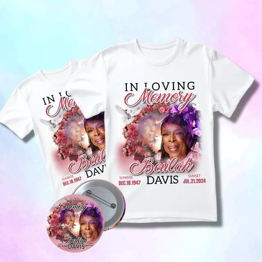 SUBLIMATION WHITE TEE WITH BONUS PIN